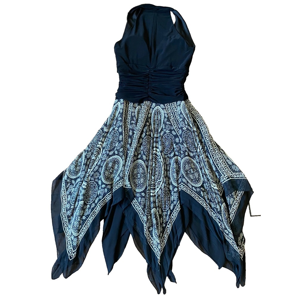 Suzi Chin Black Witchy Fairycore Dress Whimsical Asymmetrical Silk Y2K‎ Sz 4P - Picture 7 of 13
